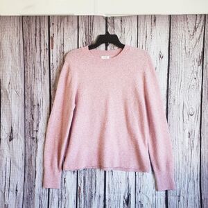 J. Crew Extra Soft Large Womens Wool Blend Pink Crewneck Sweater Pullover